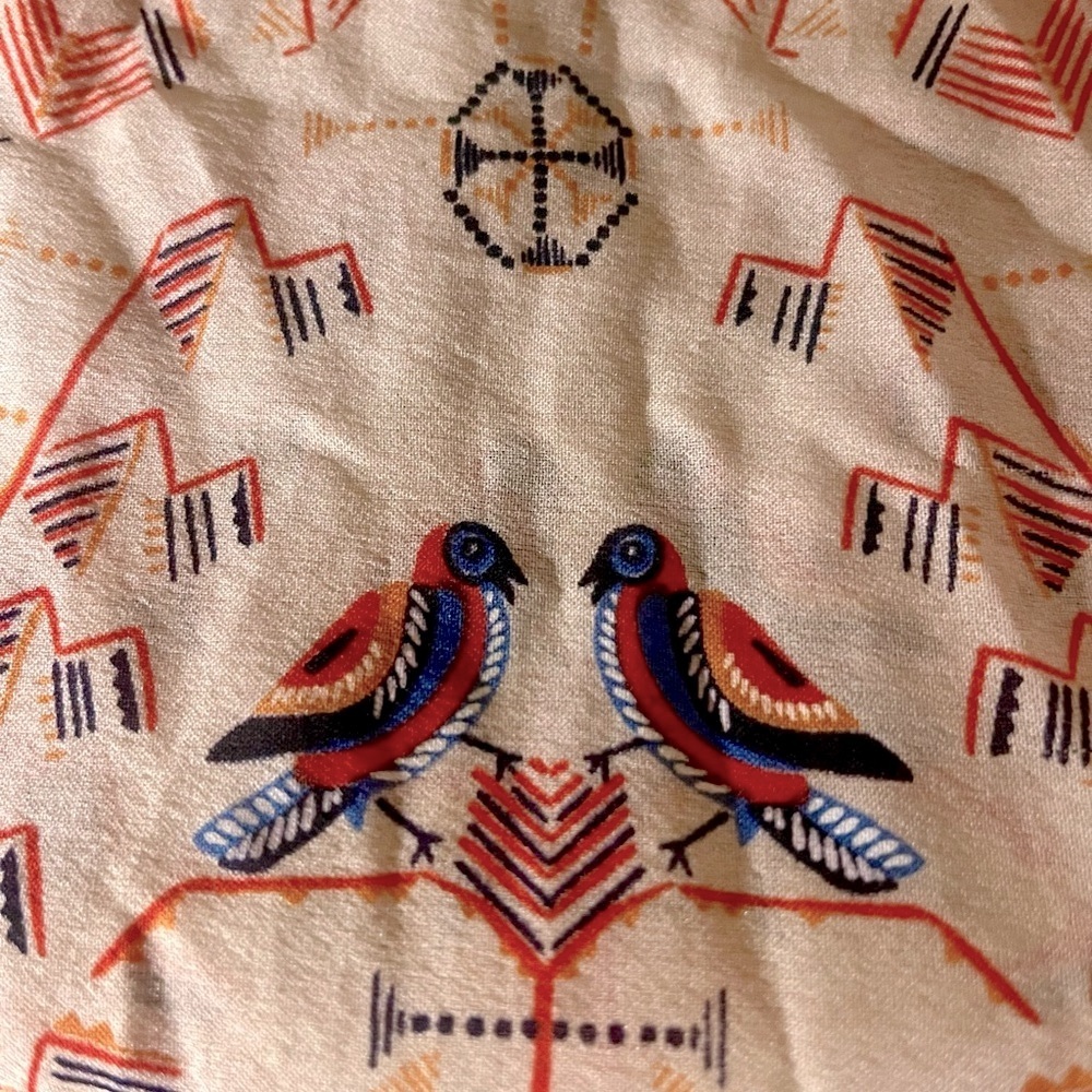 Jim Renoir - Vintage Italian Designer Scarf with gold thread trim​ - Picture 3 of 12
